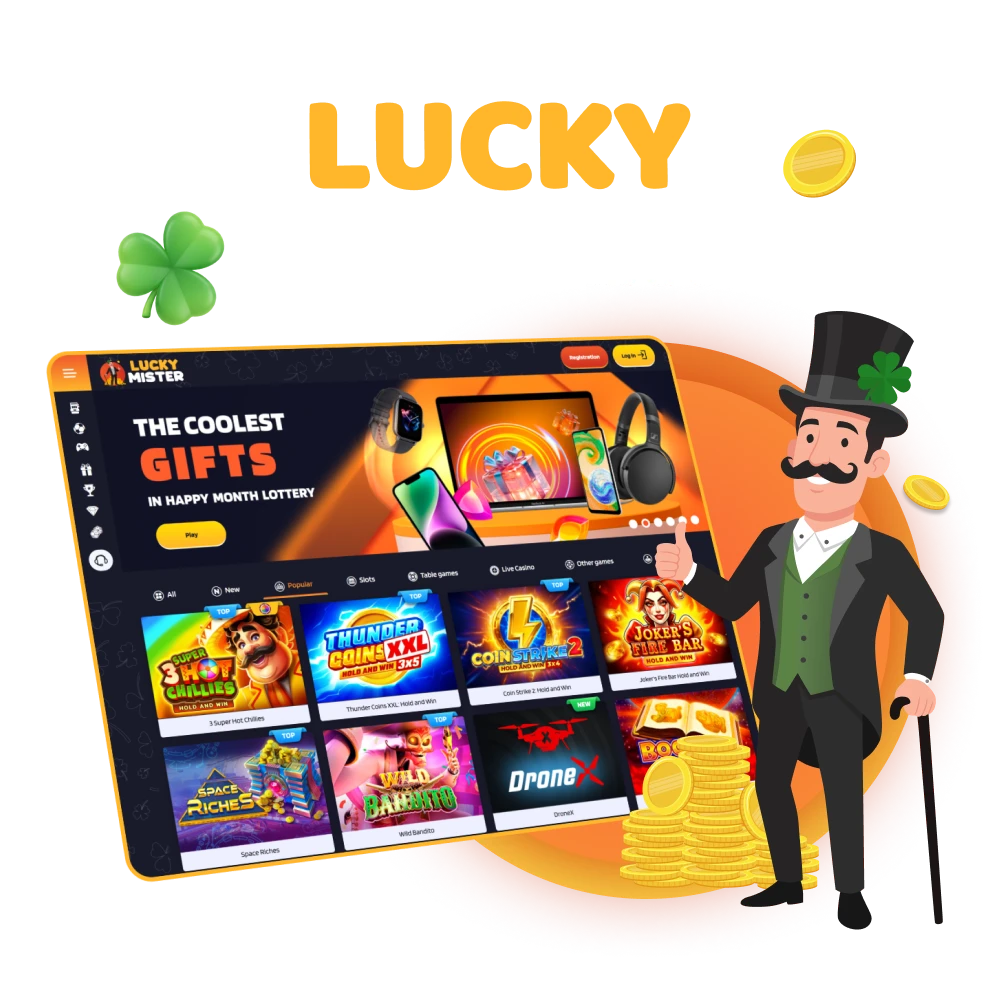 lucky mister casino header