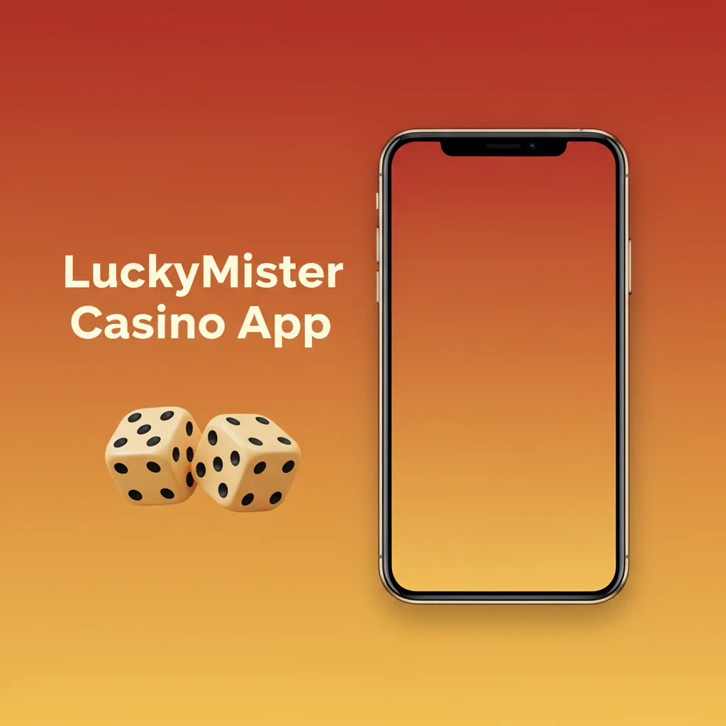 LuckyMister Casino mobile app interface with Sports/Casino tabs, live lobbies, slots like Big Bass Bonanza and Book of Dead.