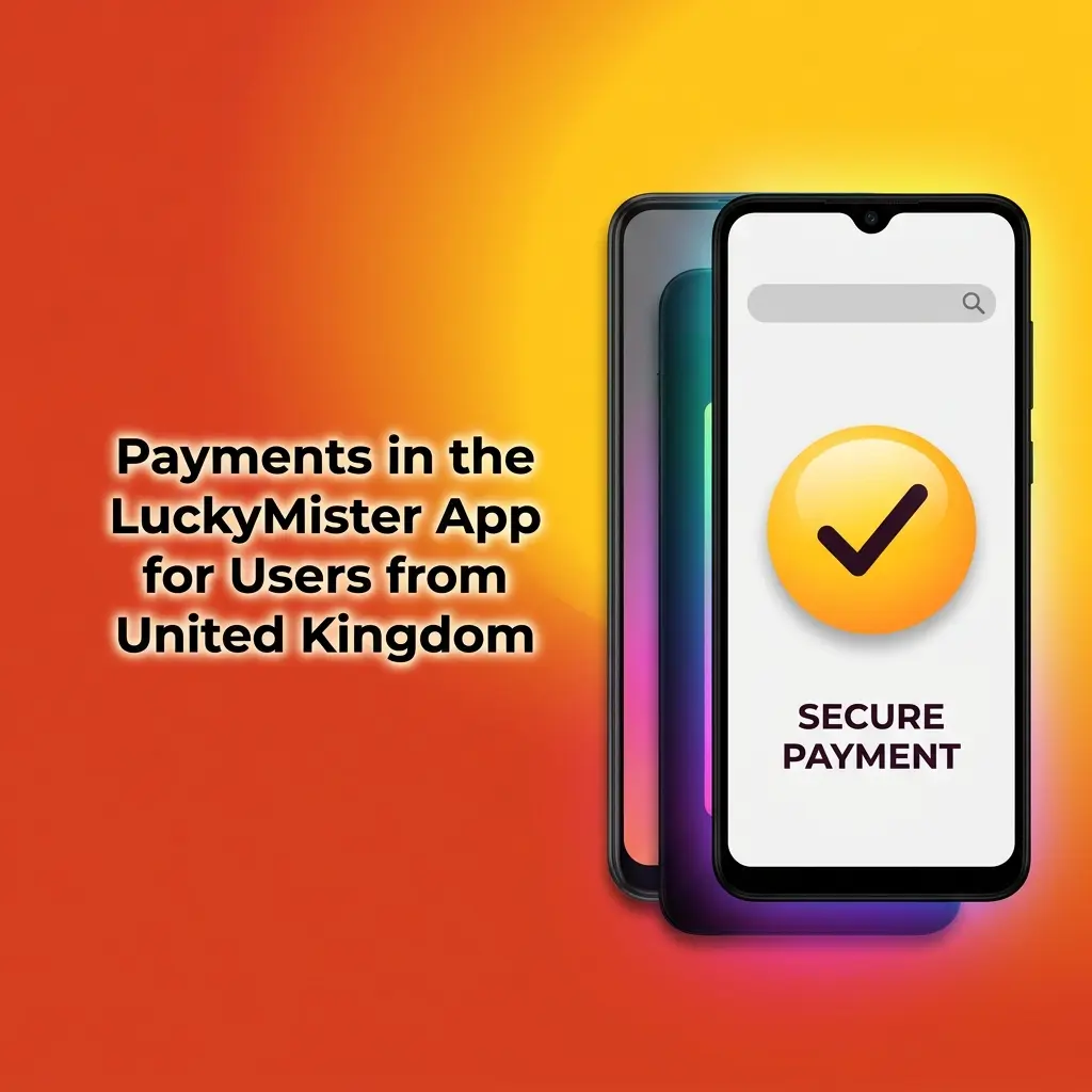 LuckyMister app cashier for UK users showing USDT ERC20, Visa and Mastercard payment options